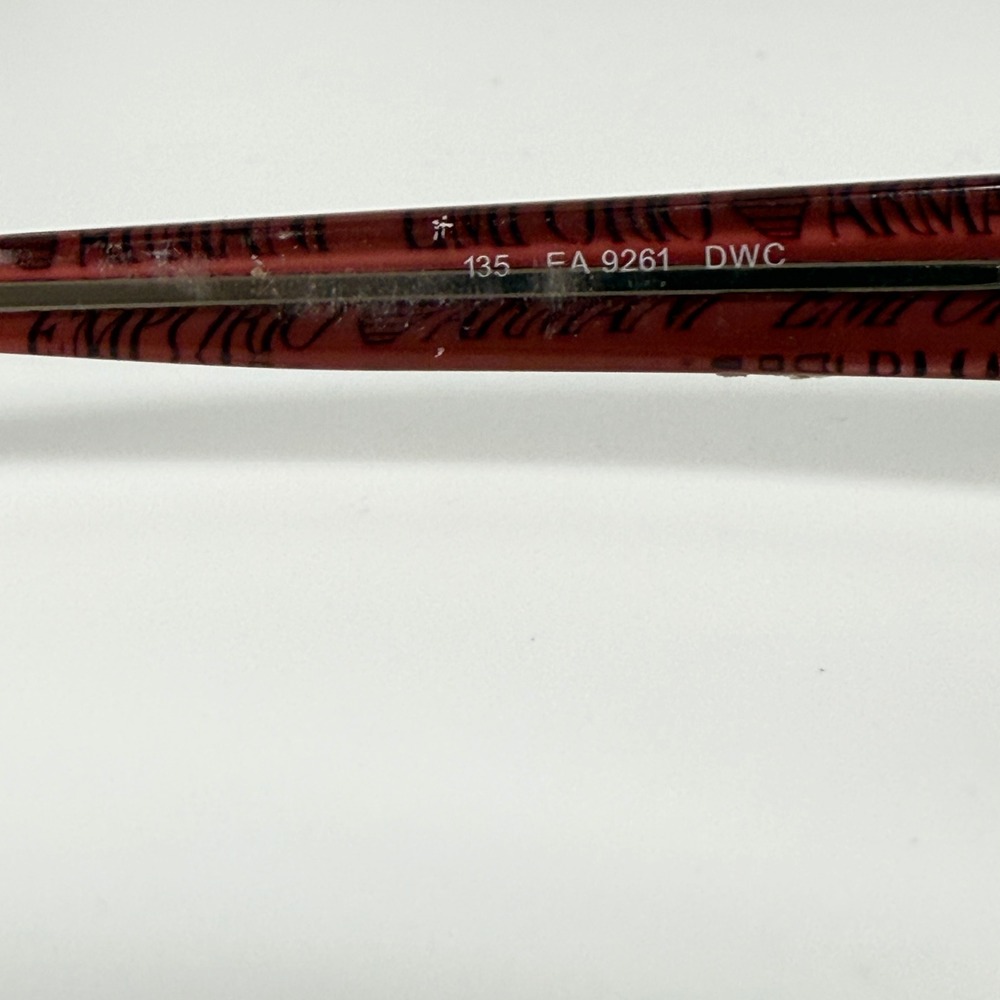 Emporio Armani EA 9261‎ DWC Burgundy Rectangle Eyeglasses Frames Italy 21957 - Picture 5 of 6